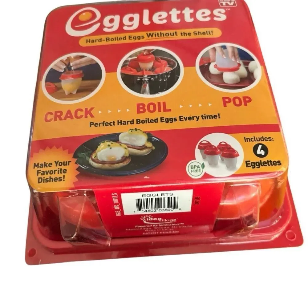 Egglettes Hard Boiled Eggs Without The Shell Pack Of 4 *New*